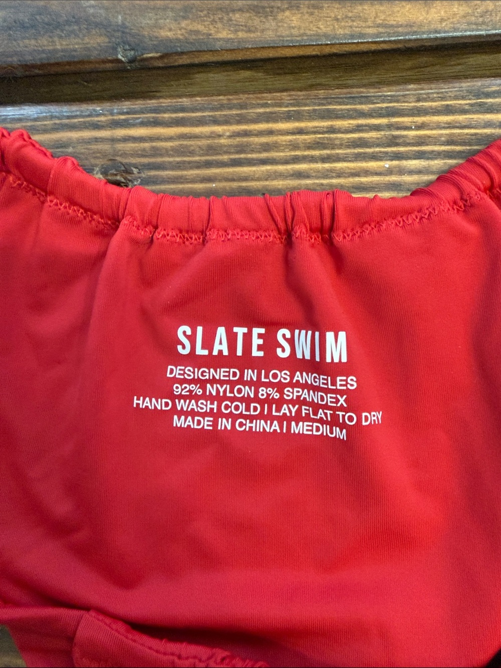 Slate Swim Red Rain Bikini Set. NWT. Medium. - Picture 3 of 4